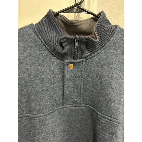 Orvis Long Sleeve Mock Neck Quarter Zip Pullover Sweater Blue Size XXL Outerwear - Picture 4 of 11